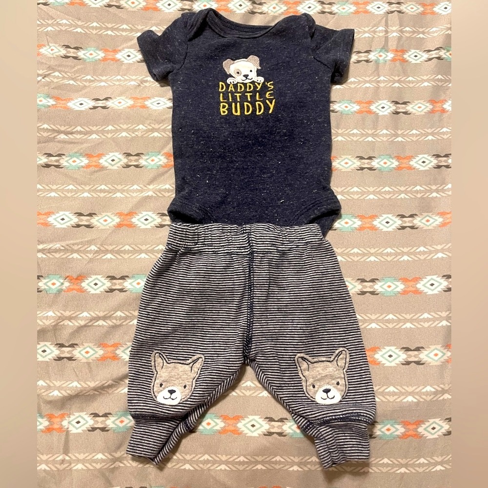 Carter’s Two piece, Daddy’s Little Buddy shirt with matching pants